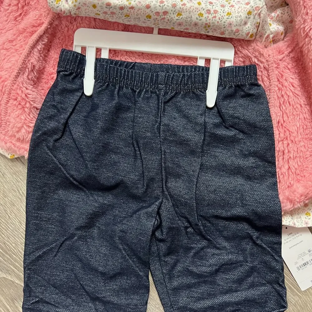 Just One You Baby Girls' Sherpa Top and Bottom Set - Size 24 Months - NWT